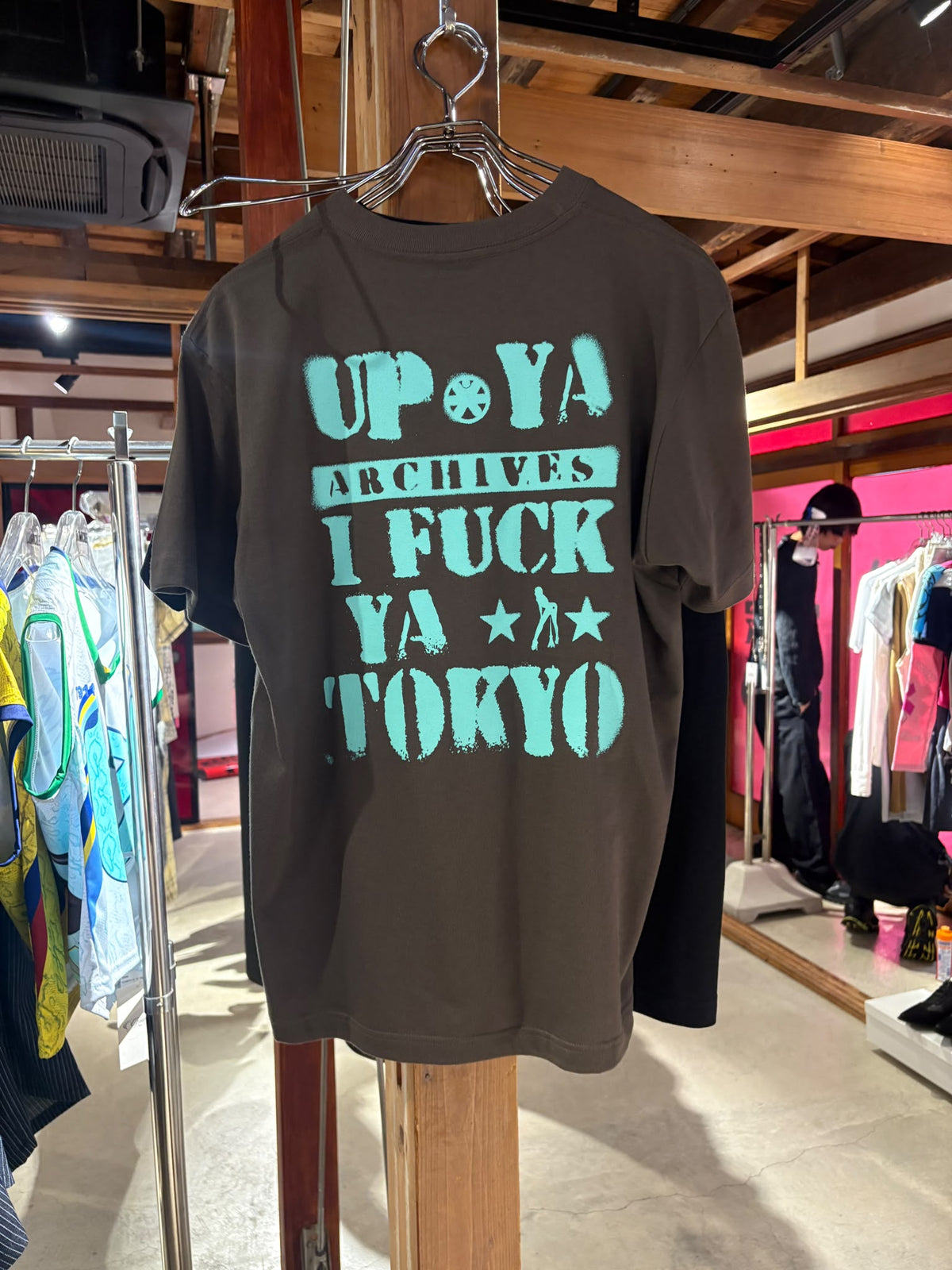 IFUCKTOKYO X UP YA T-SHIRT Turquoise / Grey